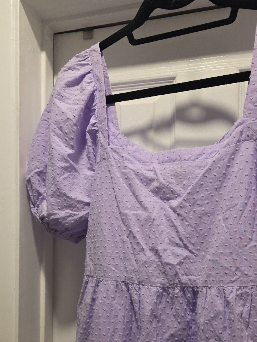 a new day Lilac Swiss Dot Puff Sleeve Top - Picture 2 of 4